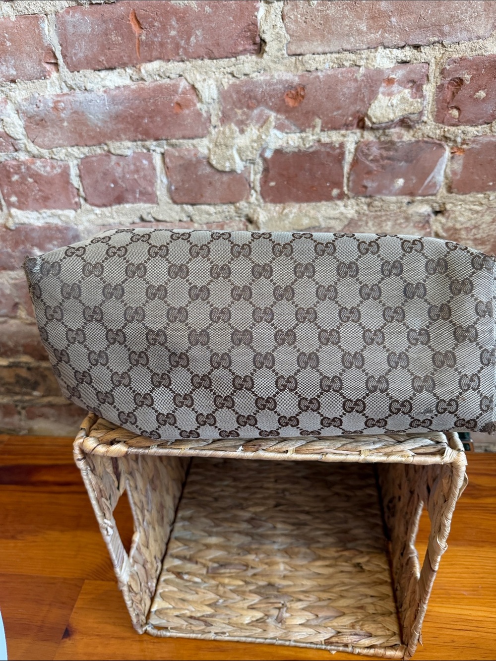 Gucci Brown GG Canvas Messenger Bag with Green-Red Web Strap - Picture 5 of 7